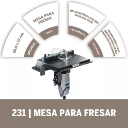 Kit Dremel Micro Retífica 4000 + Mesa + Fresa Chanfrar 45º