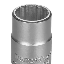 Soquete Estriado em Aço Cromo Vanádio 24 mm - Encaixe 3/4 - Tramontina Pro