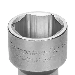 Soquete Sextavado em Aço Cromo Vanádio 19 mm - Encaixe 3/4'' - Tramontina Pro