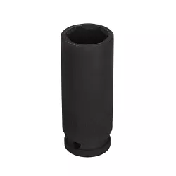 Soquete de Impacto Sextavado Longo em Aço Cromo Molibdênio 24 mm - Encaixe 1/2'' Tramontina PRO
