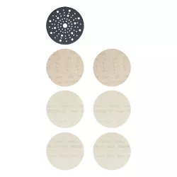 Starter kit Bosch EXPERT M480 150 mm 2xG80 2XG120 2XG180 + 1 prato de borracha, 7 peças