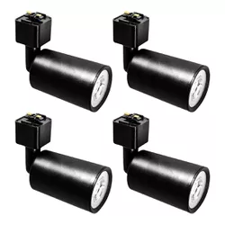 Kit Trilho Eletrificado p/ Spot Led 1M + 4 Spots 7W 6.500K Preto - Noll Led