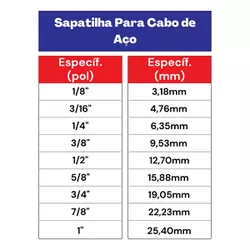 Sapatilha Para Cabo de Aço 1'' (8,0010) - Nord 