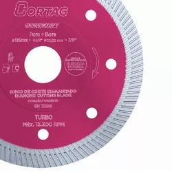 Disco Diamantado Durokort 115mm - Cortag