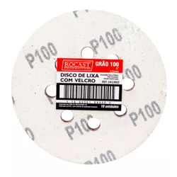 Kit Disco de Lixa Com Velcro 5'' GR. 100 Com 10 Unidades (243,0022) - Rocast