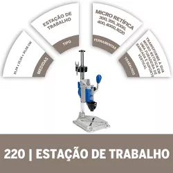 Kit Dremel Micro Retífica 4000 + Estação de Trabalho + Brocas