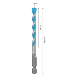 Broca Bosch EXPERT HEX-9 Multiconstruction Diâmetro7x90x150 mm