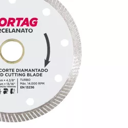 Disco de Corte Diamantado Porcelanato 110mm - CORTAG