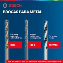 Jogo broca metal Bosch HSS-G Robust Line 1,5-6,5mm 13 peças