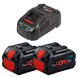 Kit Carregador Rápido 127V e 2 Baterias Procore 18V - 8,0AH (GAL 1800 CV) - Bosch