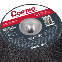 Rebolo Cônico Tipo Copo G-80 / 100mm (61749) - Cortag
