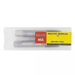 Jogo de Macho Manual HSS - BSW 1/12'' - 12FPP DIN351 Com 2 Peças (22,0111) - Rocast
