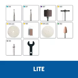 Micro Retífica Lite a Bateria com 10 Acessórios - Dremel