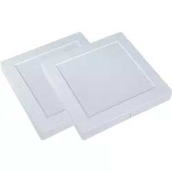 Kit Plafon LED Quadrado de Sobrepor 18W - 4000K Com 2 Unidades (520,0054) - Noll LED