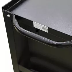 Carrinho Para Ferramentas Fechado Com 1 Gaveta Todo Preto (C07) - Fercar