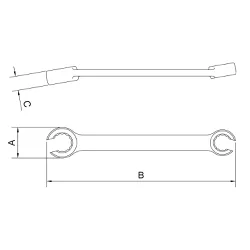 Chave Poligonal Aberta 17 x 19mm (44635/107) - Tramontina Pro