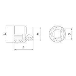 Soquete Estriado 1'' x 2.9/16'' (44912/015) - Tramontina Pro