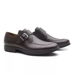 Sapato Masculino Monk Strap Café Corona - RITUCCI