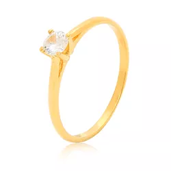 Anel Solitário Em Ouro 18k Com Zircônia 4mm - A103... - RIZZI JOIAS