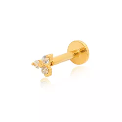 Piercing Trinity Em Ouro 18k Com Zircônias - P712-... - RIZZI JOIAS
