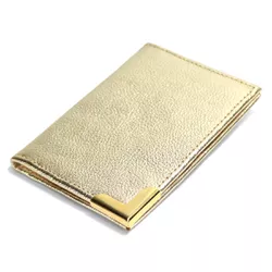 Porta Cartão Slim em Couro Legitimo Dourado - 3005... - Road Seven