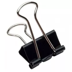 PRENDEDOR DE PAPEL GARRA COM MOLA BLINDER CLIP PRETO 19MM - Romata Ferramentas e Máquinas