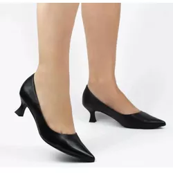 Sapato Feminino Scarpin Salto Baixo Couro - 000768... - RR CALÇADOS 