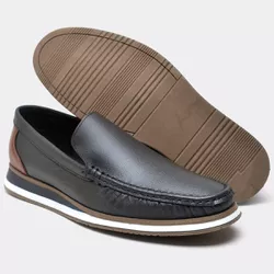 Mocassim Sândalo Confort Black - CALÇADOS SANDALO