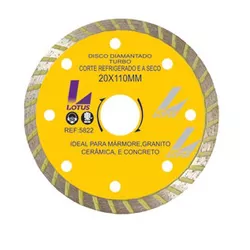 Disco De Corte Diamantado Turbo 110 X 20mm Ref-5822 Lotus - Santec