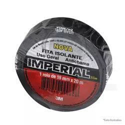 Fita Isolante Preta 18mm X 20mts Imperial - Santec