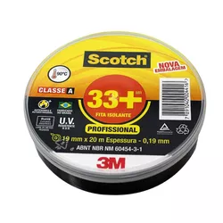 Fita Isolante Preta Scoth 33 + 19mm X 20mts - Santec
