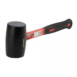 Martelo De Borracha 70mm Preto C/ Cabo De Fibra Ref-111939 M... - Santec