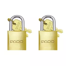 Cadeado de Latão 25mm Pado - Embalagem 2 Peças com Chaves Ig... - Santec