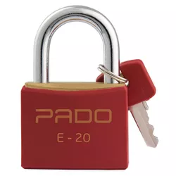 Cadeado de Latão Colorido 20mm Vermelho Pado - Santec
