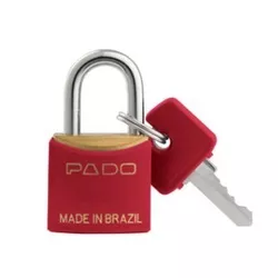 Cadeado de Latão Colorido 25mm Magenta Pado - Santec