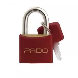 Cadeado de Latão Colorido 25mm Vermelho Pado - Santec