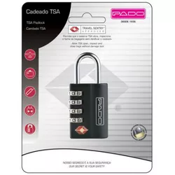 Cadeado Executive 4 Segredos Preto Pado - Santec