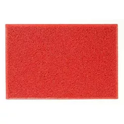Capacho Vinil 60 x 40cm Silver Vermelho 01441001 Kapazi - Santec