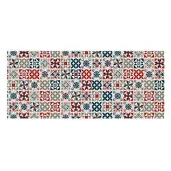 Tapete Antiderrapante Tropical Azulejos 65cm 0202AZU20 Kapaz - Santec