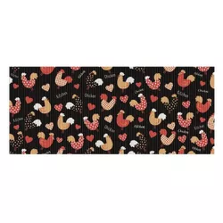 Tapete Antiderrapante Tropical Galinhas Black 43cm 0201GAB20... - Santec