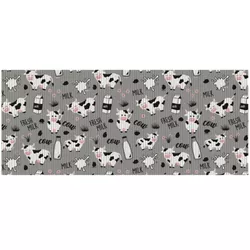Tapete Antiderrapante Tropical Mu Cinza 65cm 0202MUC20 Kapaz - Santec