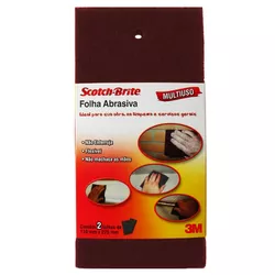 Folha Abrasiva Grossa 110x225mm Scoth Brite c/ 2 Und - Santec