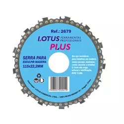 Disco Corrente de Motosserra para Esculpir Madeira 115mm 267... - Santec