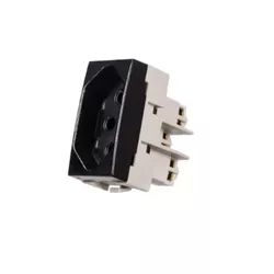 Módulo Tomada 10A 2P+T Clean Preto Fosco Margirius - Santec
