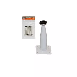 Pé Cônico para Móveis 120mm Branco - Kit com 4 Peças - Santec