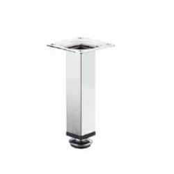 Pé para Móveis Quadrado 120mm Cromado - 4 Peças - Santec