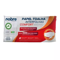 Papel Toalha Interfolhas Comfort 20x23cm com 1000 Fls Nobre ... - Santec