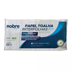 Papel Toalha Interfolhas Fit 20x20cm com 1000 Fls Nobre 4148... - Santec