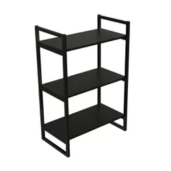 Estante Industrial Preto 3 Prateleiras 60 x 30cm Brasforma - Santec
