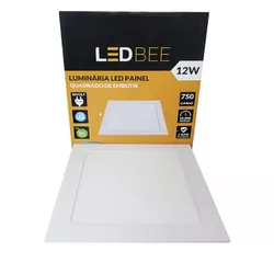 Painel Led Quadrado Embutir 12W 6000K Ledbee LL-1157 - Santec
